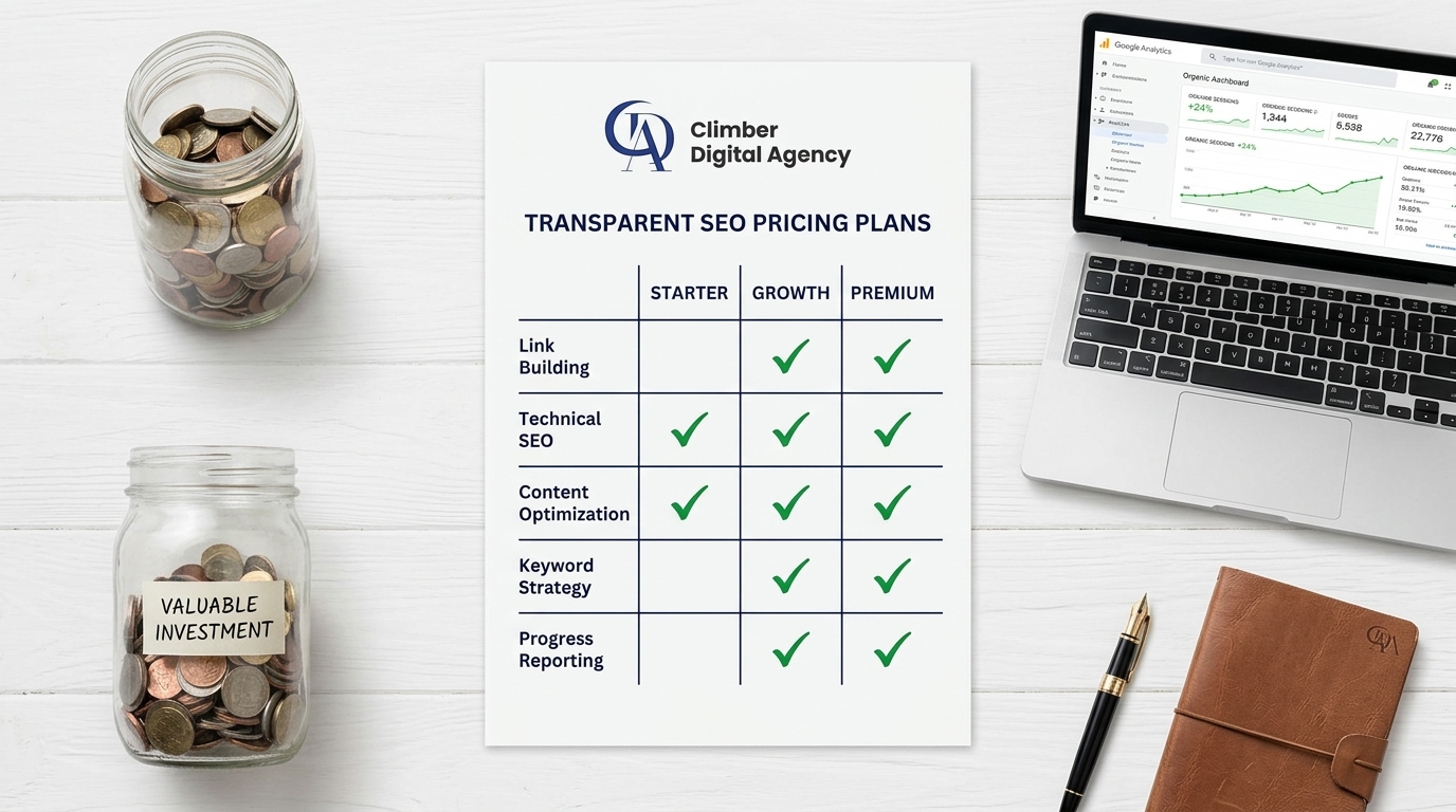 Need affordable SEO services that actually work? Climber Digital Agency offers transparent pricing, proven strategies, and lasting SF growth.
